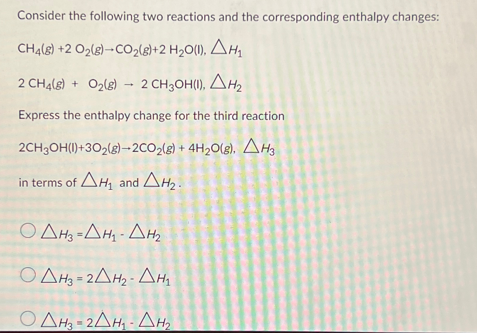 Solved Consider the following two reactions and the | Chegg.com