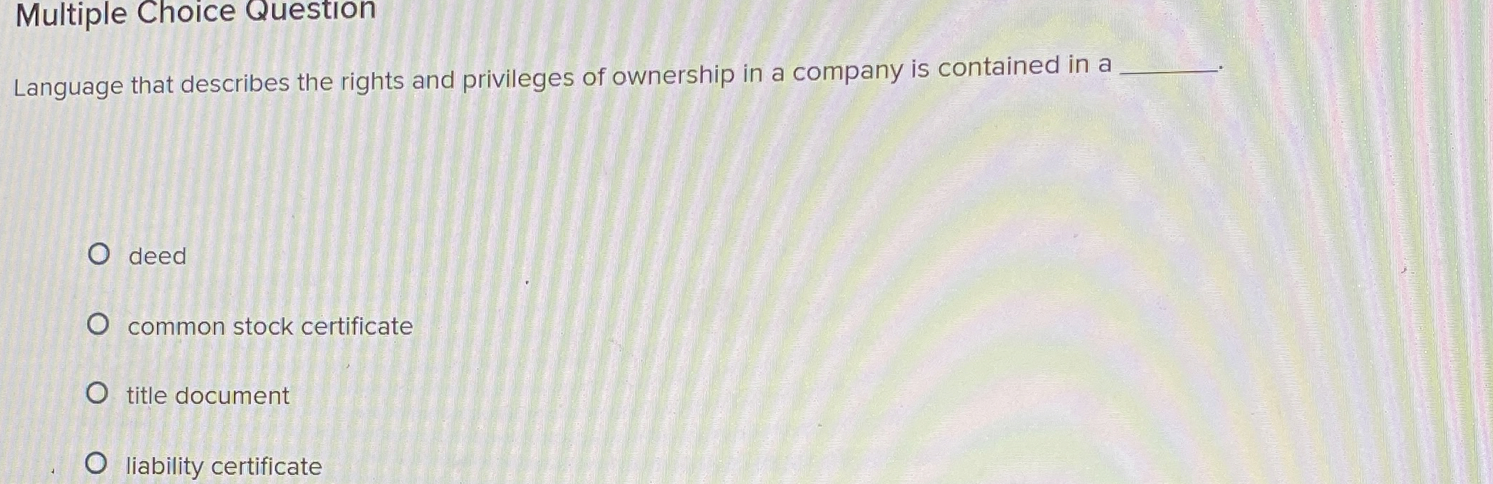 Solved Multiple Choice QuestionLanguage that describes the | Chegg.com