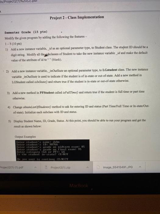 Solved s/Project2(0%20(2).pu Project 2 - Class | Chegg.com