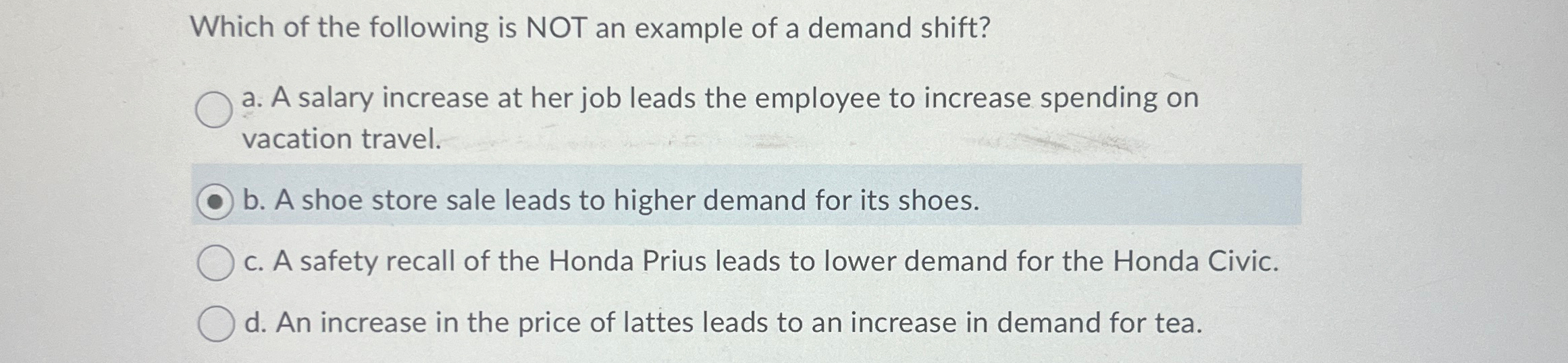Solved Which of the following is NOT an example of a demand | Chegg.com