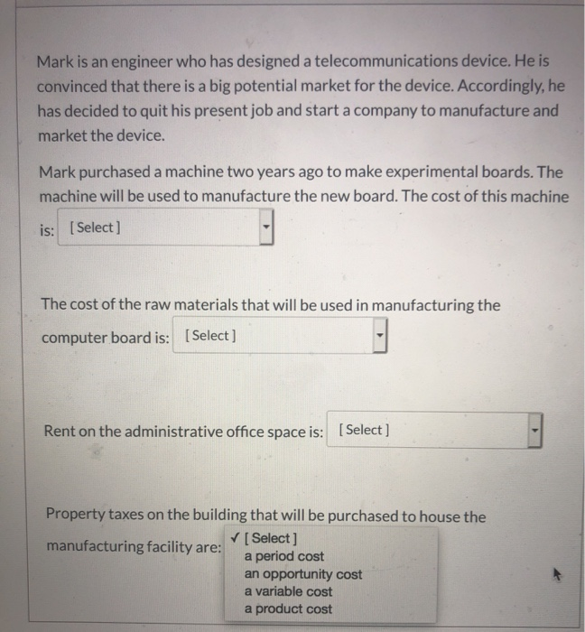 Solved Mark is an engineer who has designed a | Chegg.com