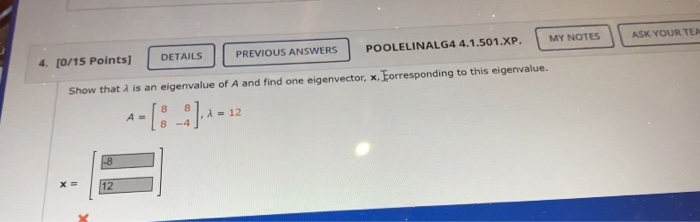 Solved MY NOTES ASK YOUR TEN DETAILS PREVIOUS ANSWERS | Chegg.com