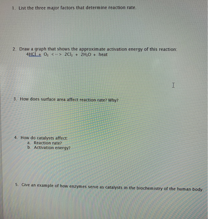 Solved 1. List the three major factors that determine | Chegg.com