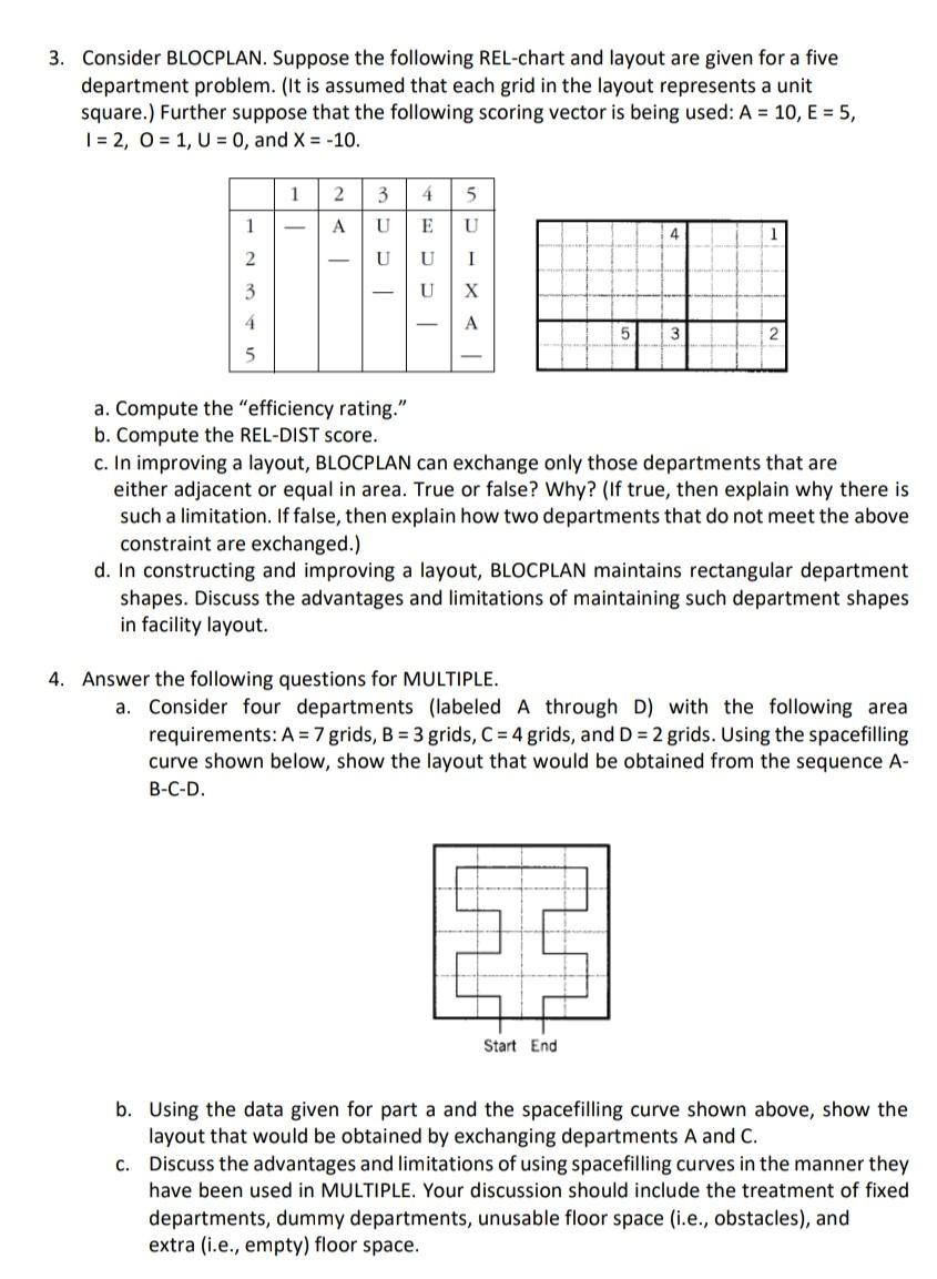 Solved 1. Consider Four Departments Labeled A, B, C, And D. | Chegg.com