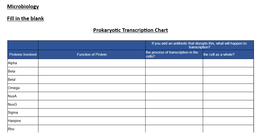 Microbiology Fill In The Blanks With Answers