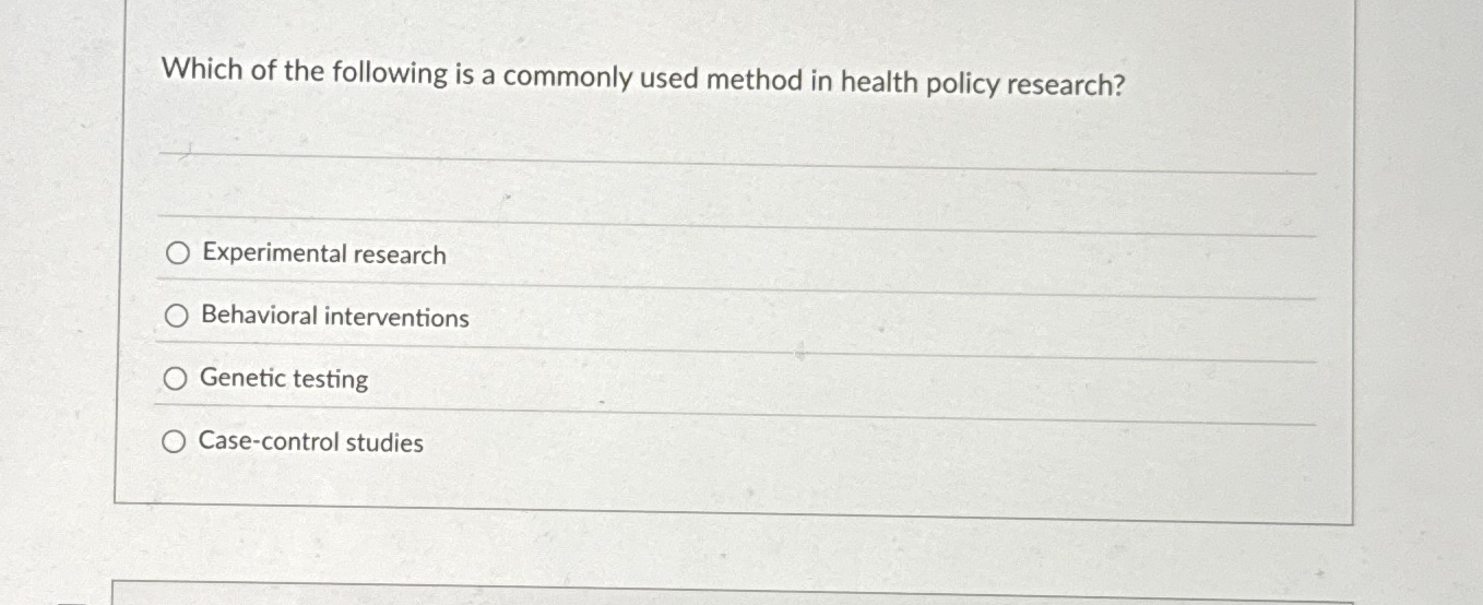 Solved Which of the following is a commonly used method in | Chegg.com