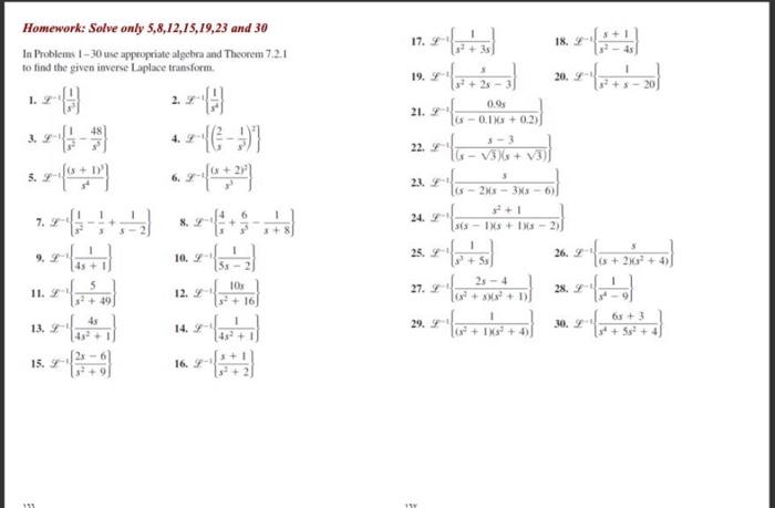 Solved Homework: Solve only 5,8,12,15,19,23 and 30 In | Chegg.com