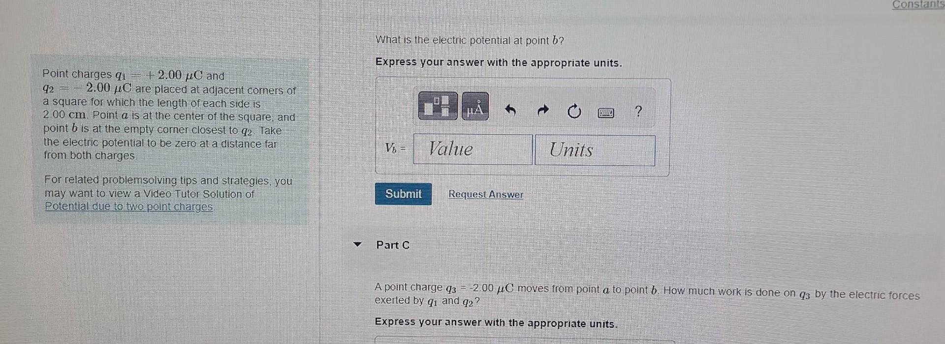 Solved What Is The Electric Potential At Point B ? Express | Chegg.com