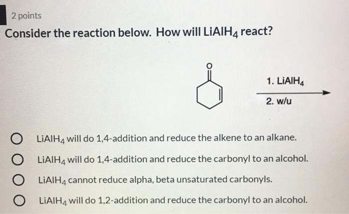 Solved 2 Points Consider The Reaction Below How Will Lia Chegg Com