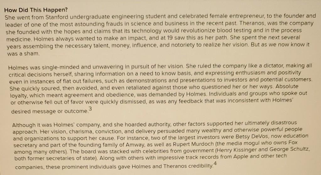 Solved Problem-solving Application Case- Blood, Brilliance, | Chegg.com