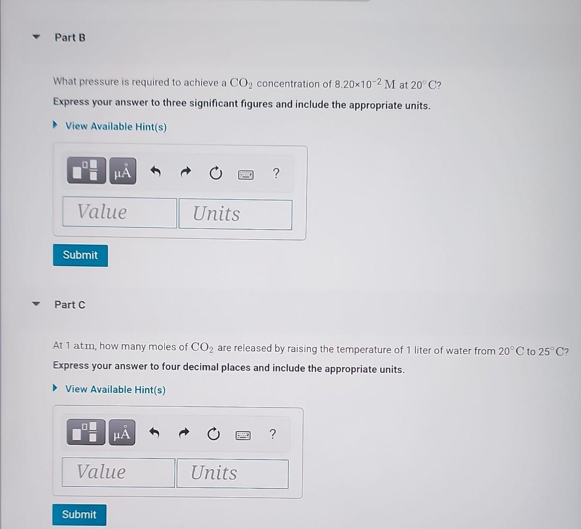 Solved The solubility of a gas in a liquid increases with | Chegg.com