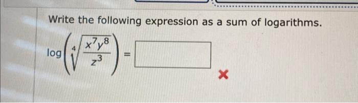 Solved Write the following expression as a sum of | Chegg.com