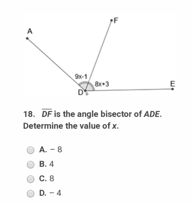 Solved 12 / 110 4.8 19. AD is the angle bisector of ZEAB.