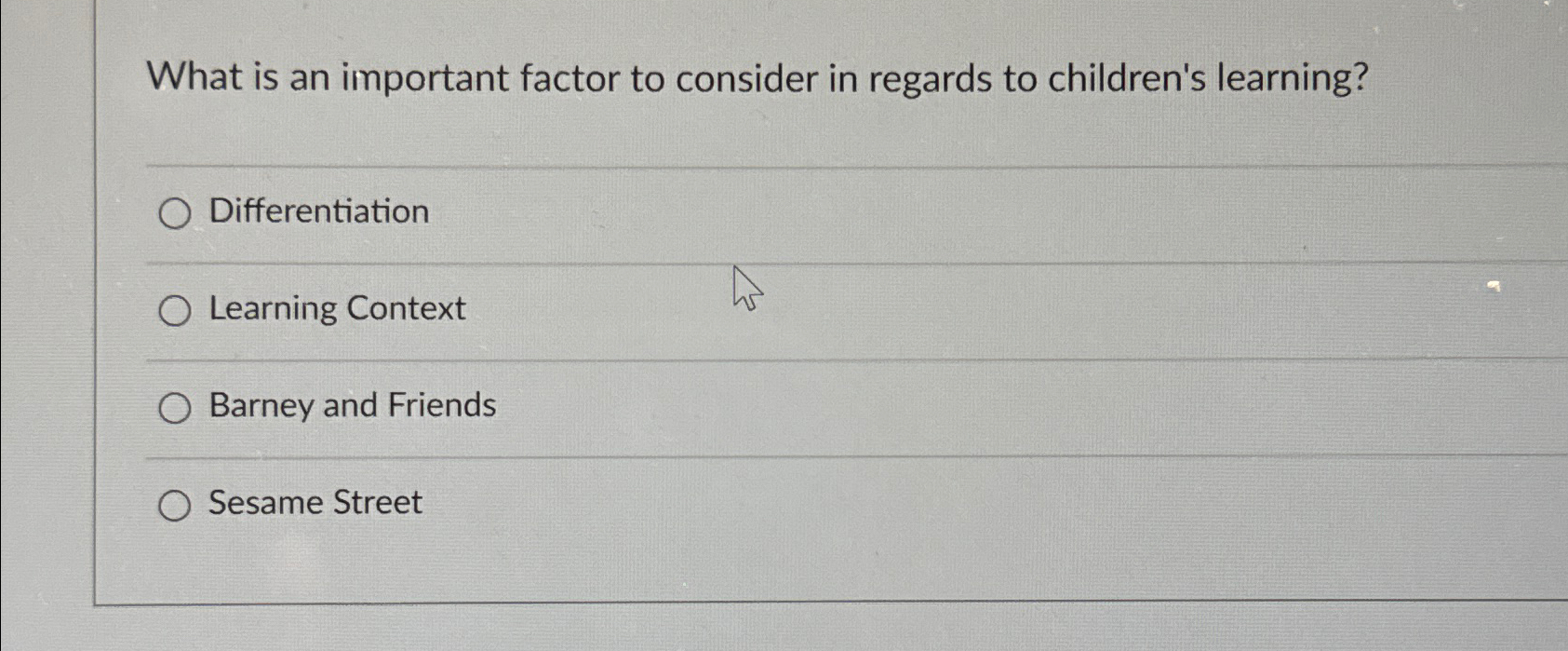Solved What is an important factor to consider in regards to | Chegg.com