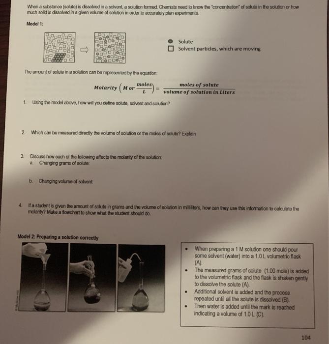 Solved When a substance (solute) is dissolved in a solvent a | Chegg.com