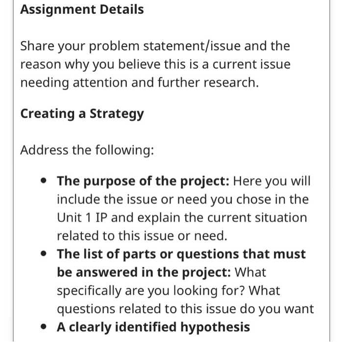 Solved Assignment Details Share your problem statement/issue | Chegg.com