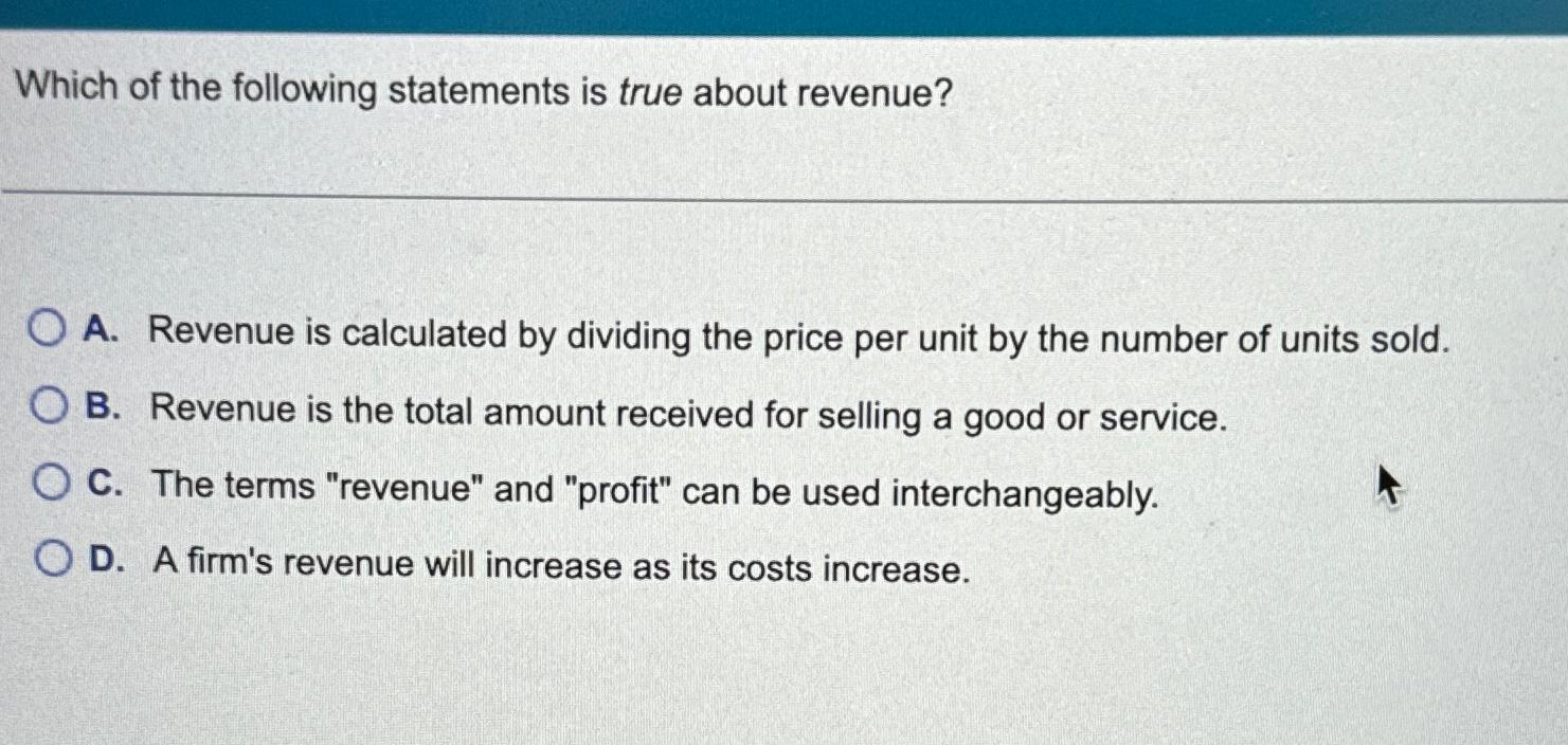 Solved Which of the following statements is true about | Chegg.com