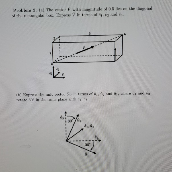 Solved Problem 2 A The Vector V With Magnitude Of 0 5 Chegg Com