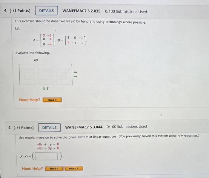 Solved This exercise should be done two ways: by hand and | Chegg.com