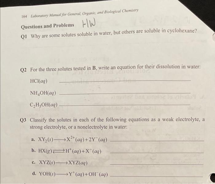 Solved Solutions, Electrolytes and Concentration 165