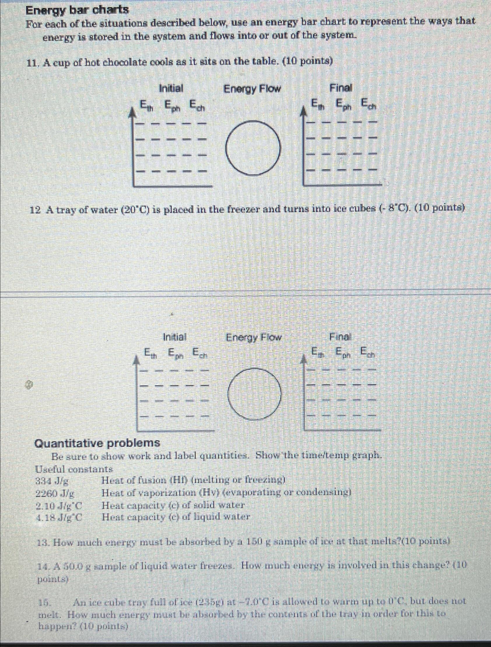 Solved Energy bar chartsFor each of the situations described | Chegg.com