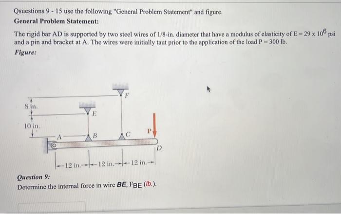 Solved Qsuestions 9-15 use the following "General Problem | Chegg.com