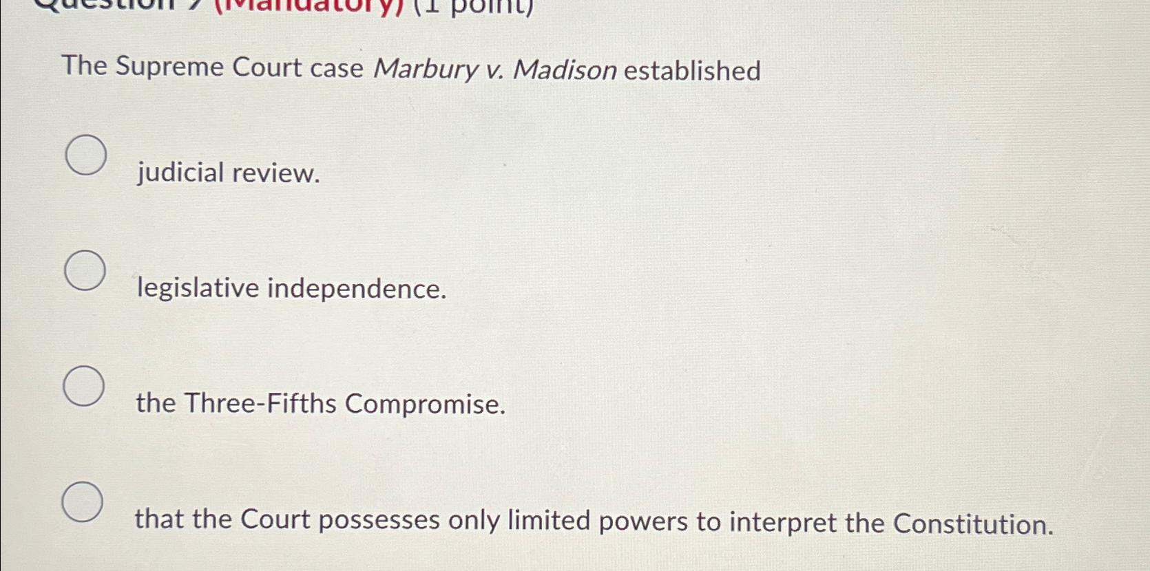 Marbury v outlet madison established