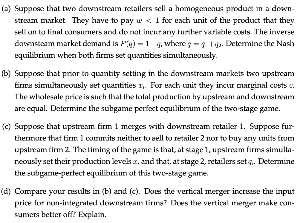 Solved Nash Equilibrium, Subgame Perfect Equilibrium | Chegg.com