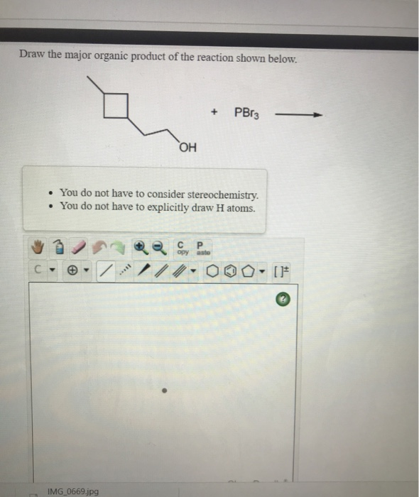Solved Draw the major organic product of the reaction shown | Chegg.com