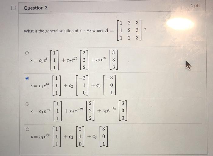 Solved D Question 3 1 pts [1 2 3 1 2 3 1 2 3 ? What is the | Chegg.com