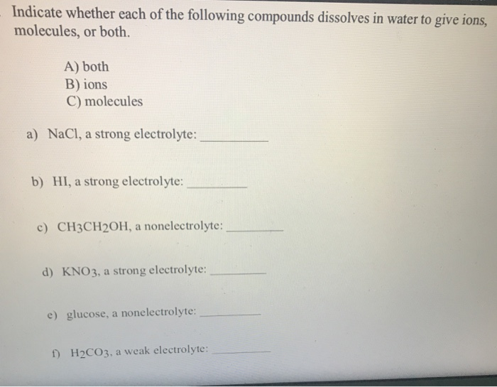 Solved Indicate whether each of the following compounds | Chegg.com