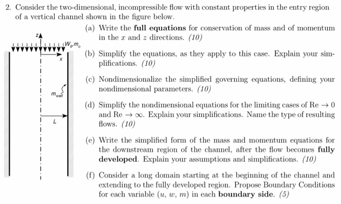 Solved 2. Consider The Two-dimensional, Incompressible Flow | Chegg.com