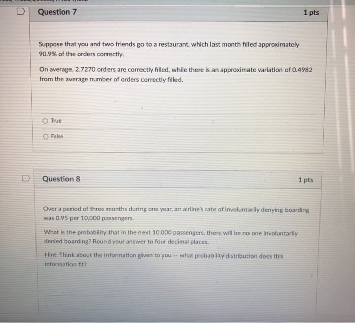 Solved Question 7 1 pts Suppose that you and two friends go | Chegg.com