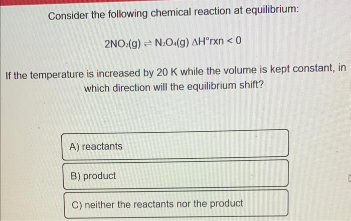 Solved Consider the following chemical reaction at | Chegg.com