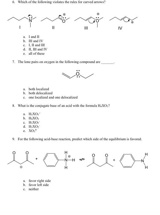 Solved 6. Which of the following violates the rules for | Chegg.com