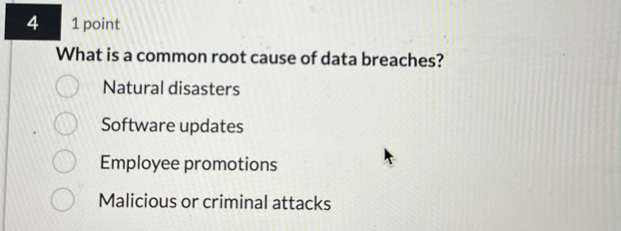 Solved 41 ﻿pointWhat is a common root cause of data | Chegg.com