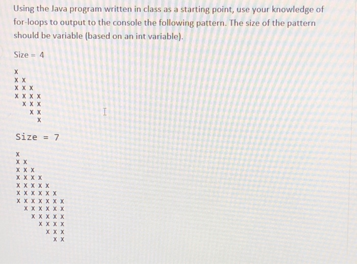 Solved Using the Java program written in class as a starting | Chegg.com