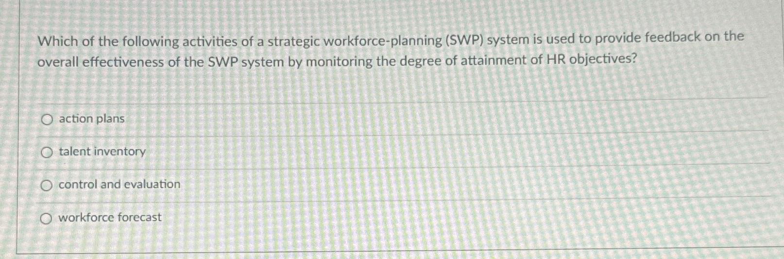 Solved Which of the following activities of a strategic | Chegg.com