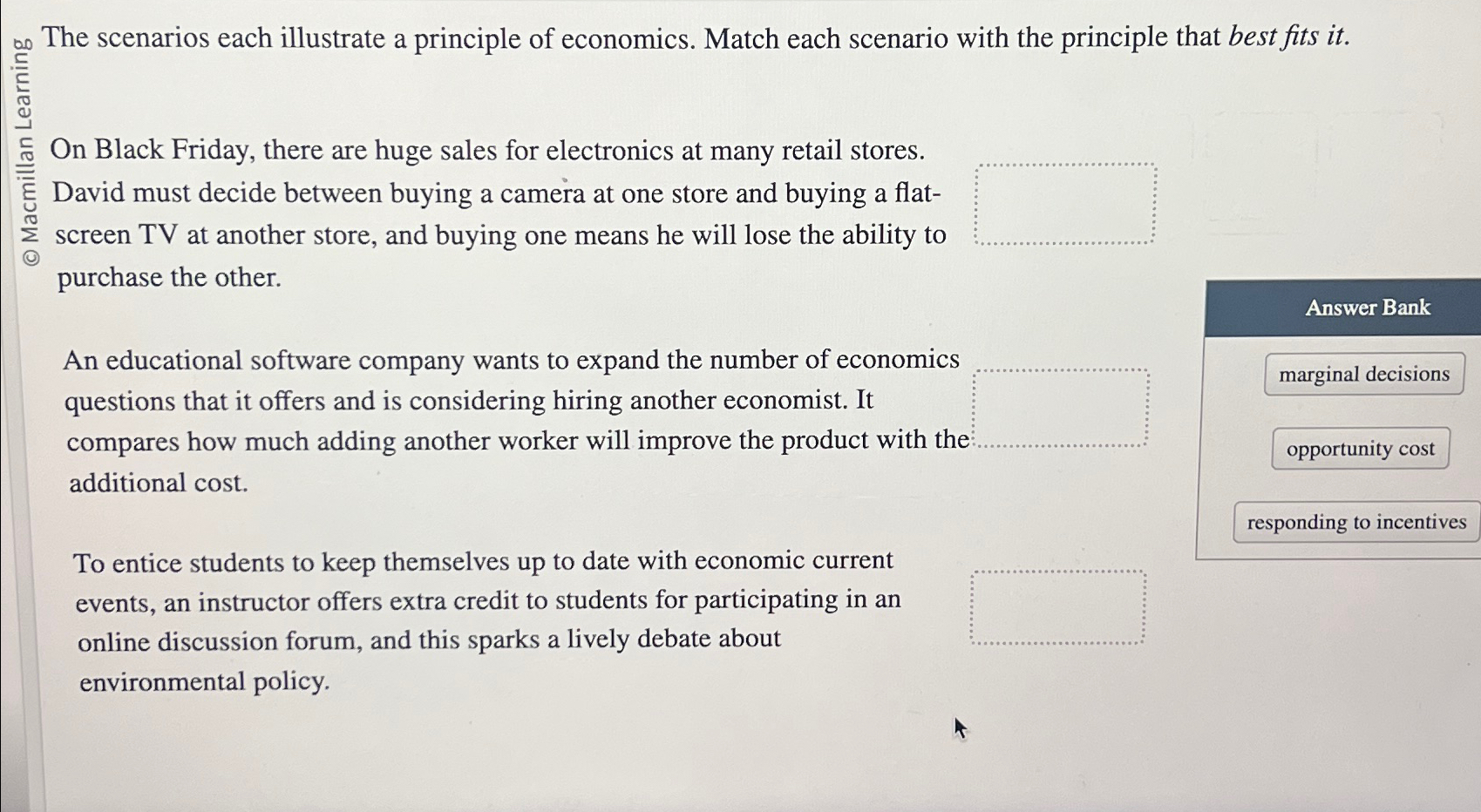 Solved The Scenarios Each Illustrate A Principle Of | Chegg.com