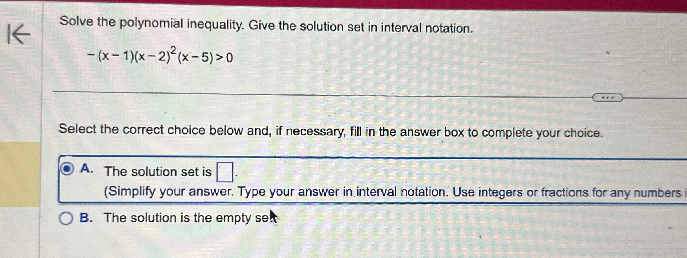 Solved Solve the polynomial inequality. Give the solution | Chegg.com