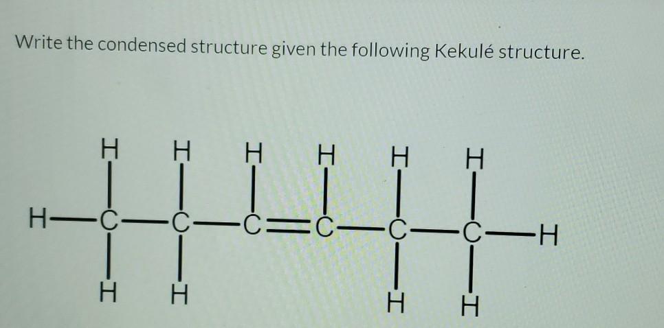 Solved Draw The Carbon Skeleton Structure Using The Kekulé