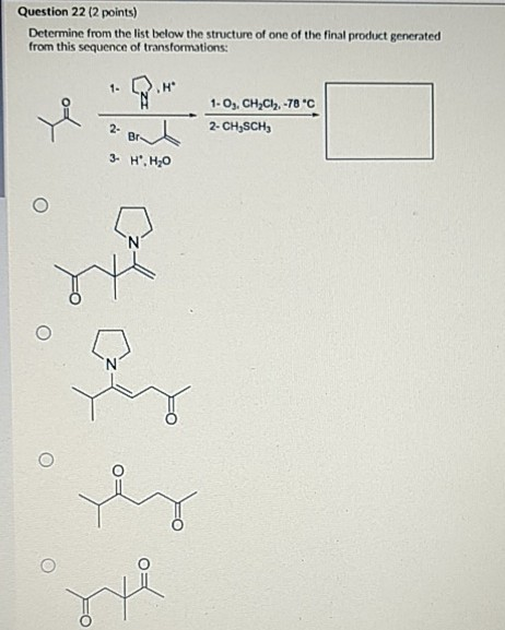 Solved Question 22 (2 Points) Determine From The List Below | Chegg.com