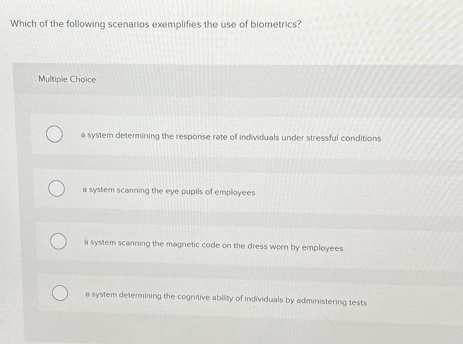 Solved Which Of The Following Scenarios Exemplifies The Use | Chegg.com