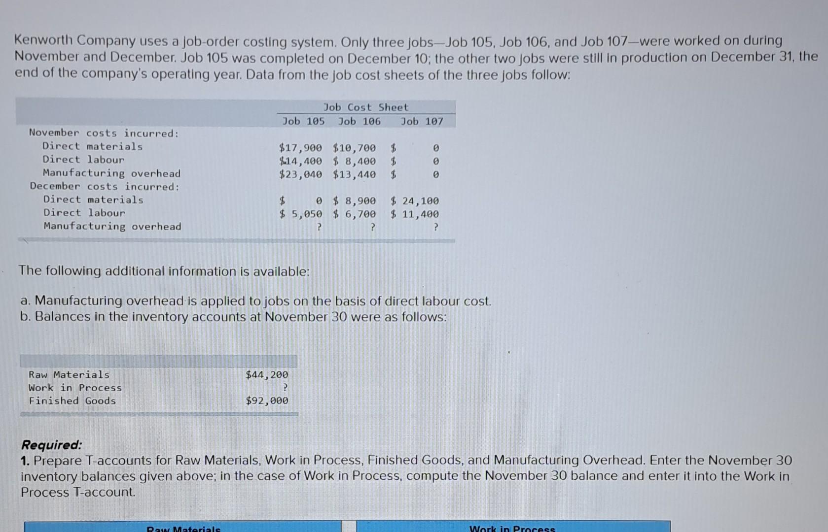 Record the entry for actual manufacturing overhead Chegg com