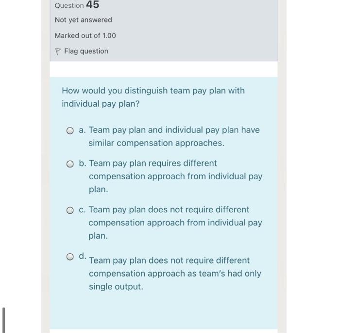 Solved Question 43 Not yet answered Marked out of 1.00 P | Chegg.com