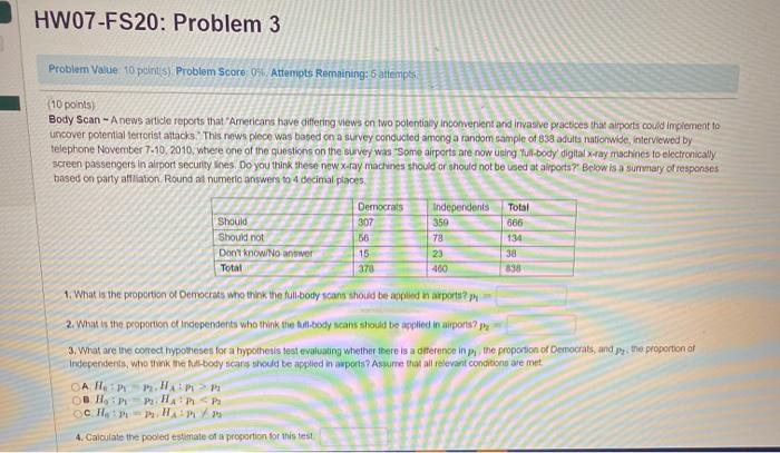 Solved HW07-FS20: Problem 3 Problem Value 10 points) Problem | Chegg.com