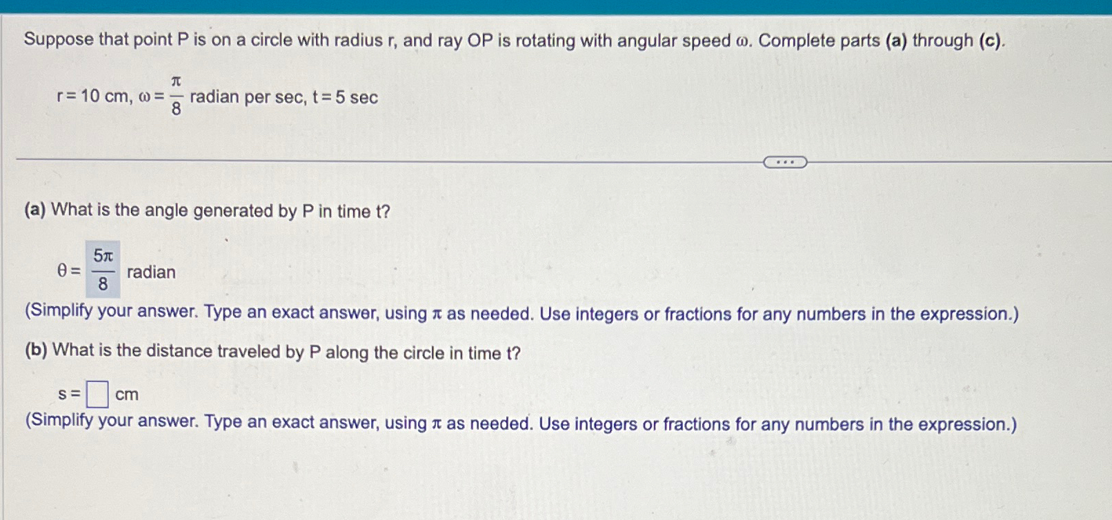 Solved Suppose that point P ﻿is on a circle with radius r, | Chegg.com