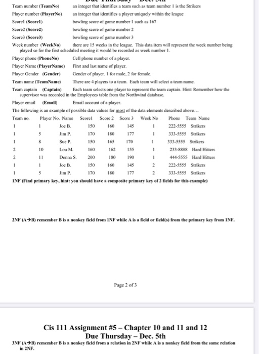 Cis 111 Assignment #5 - Chapter 10 and 11 and 12 Due | Chegg.com
