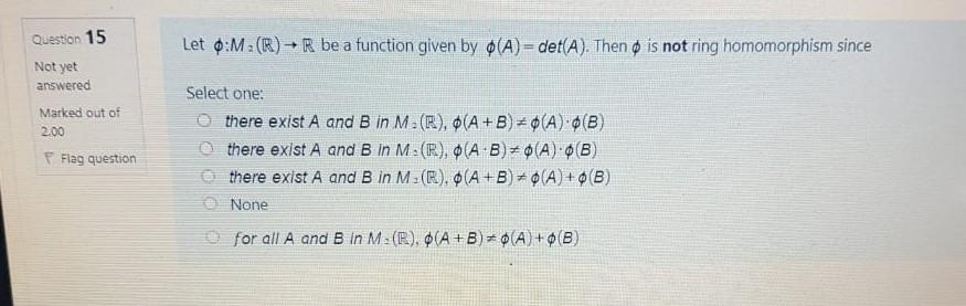 Solved Question 15 Let 0 M R R Be A Function Given By O Chegg Com