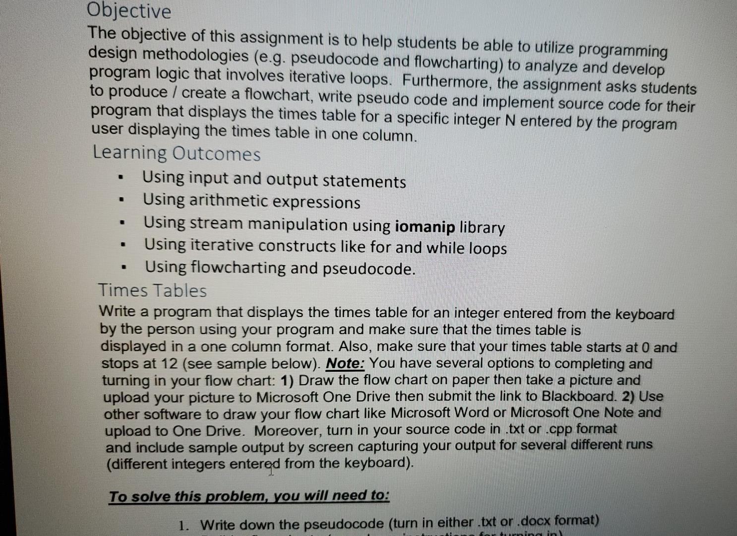 Solved . . Objective The objective of this assignment is to | Chegg.com